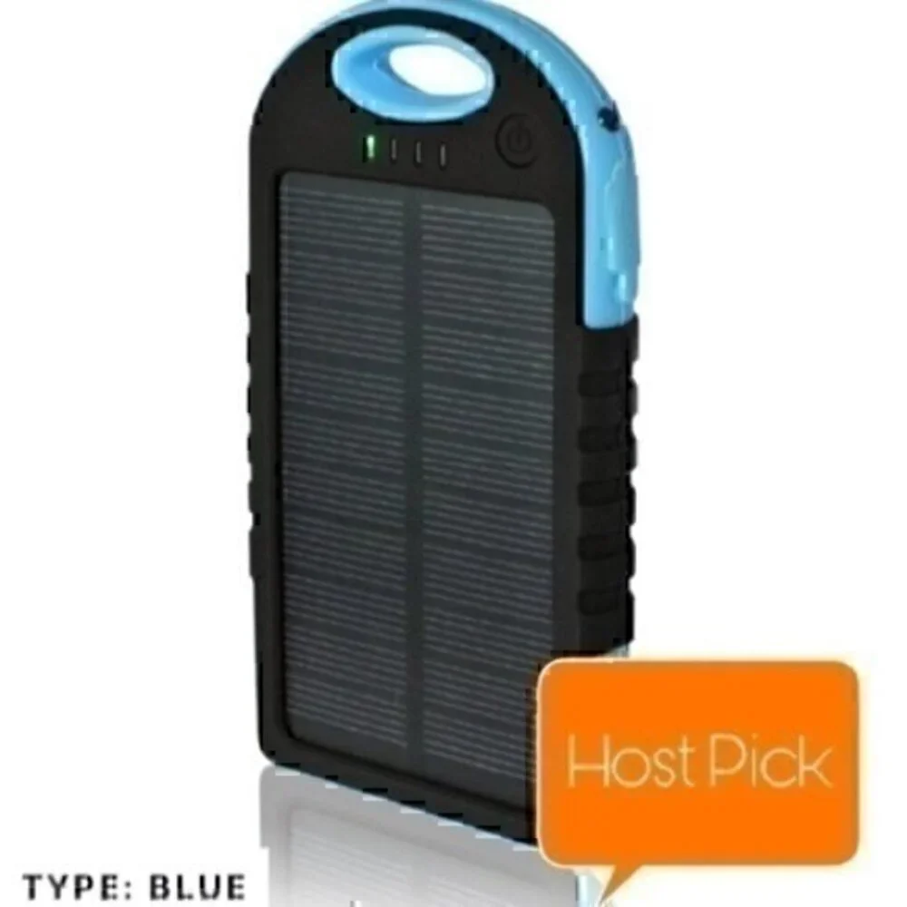 Portable solar charger blue
